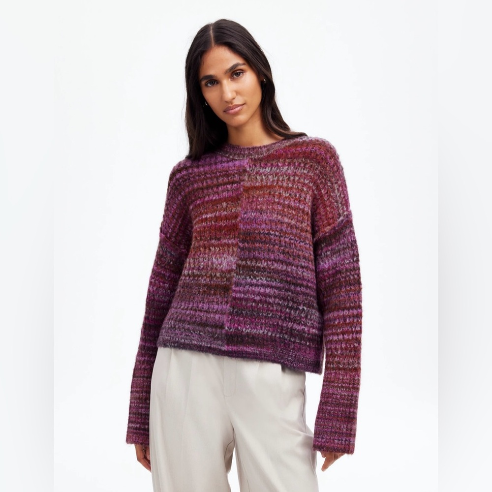 Madewell Women's Multicolor Crew Neck Sweater